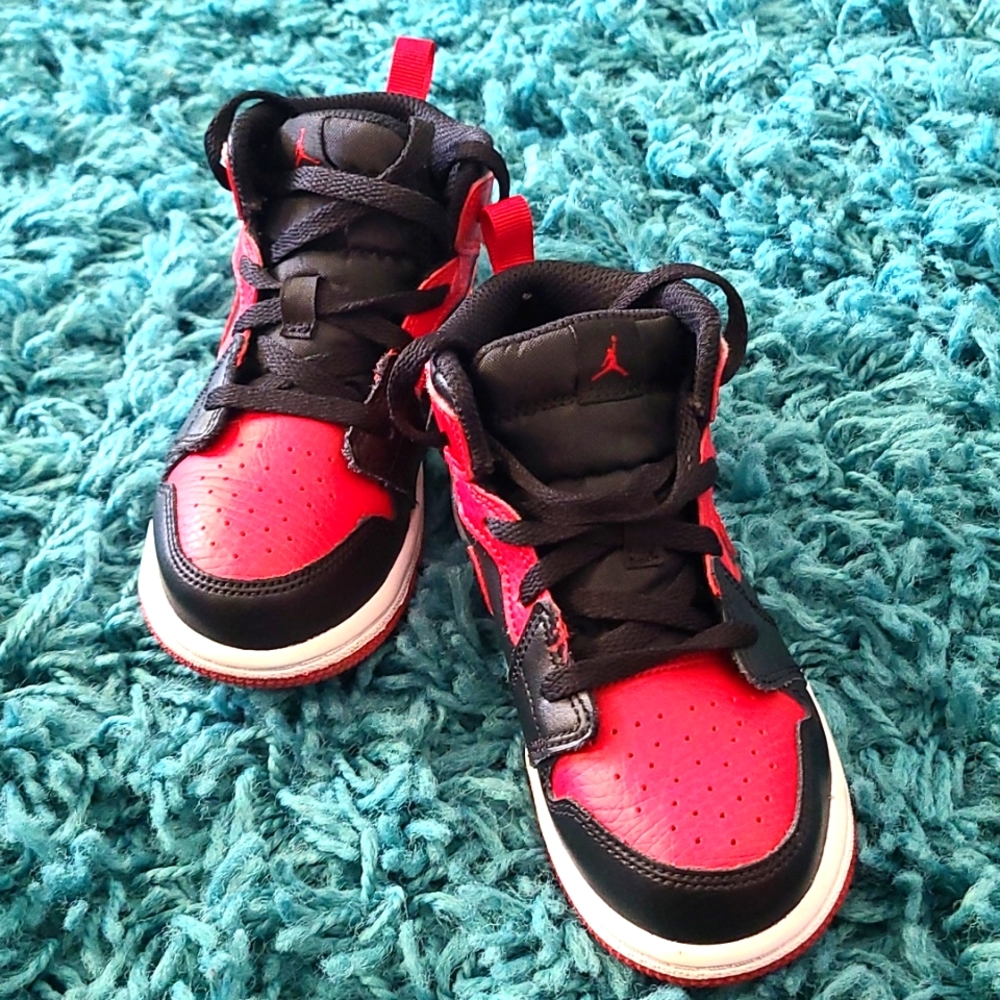 Jordan 1, Black & Red, Boys, Toddler 10C